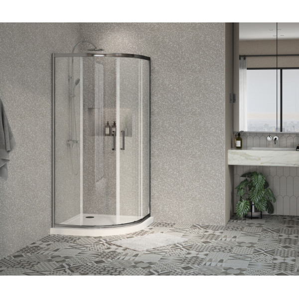 Душевой уголок Azario Ostin 100x100x195 стекло прозрачное, профиль хром (AZ-121 S А 10*10*195)