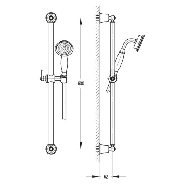 Душевой гарнитур Cezares Liberty хром (LIBERTY-F-SD-01)