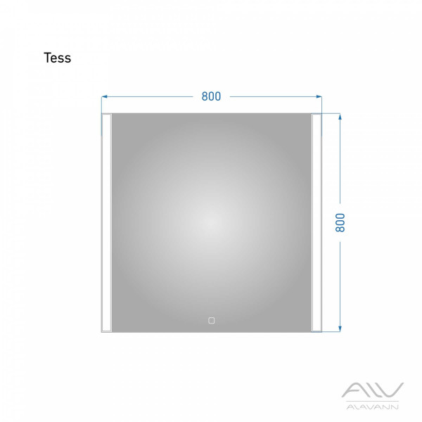 Зеркало с подсветкой Alavann Tess 80