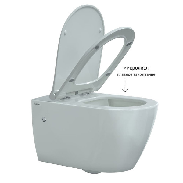 Комплект инсталляция с унитазом Berges NOVUM, кнопка L3, унитаз MASCON Rimless, сидение дюропласт Toma Slim SO (043216)