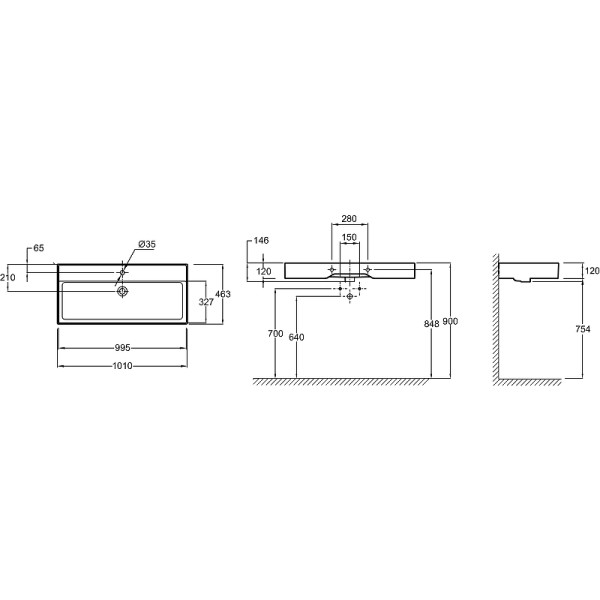 Раковина подвесная Jacob Delafon Vivienne 101x46,3 белая (EXBJ112-BCM) Раковина подвесная Jacob Delafon Vivienne 101x46,3 белая (EXBJ112-BCM)