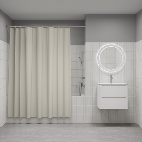 Шторка для ванн текстильная Iddis Base 180x200 бежевая (BS02P18i11) Шторка для ванн текстильная Iddis Base 180x200 бежевая (BS02P18i11)