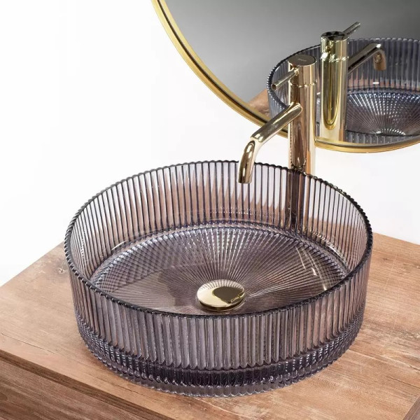 Раковина накладная Rea Ingrid 40x40 стекло (REA-U0279)