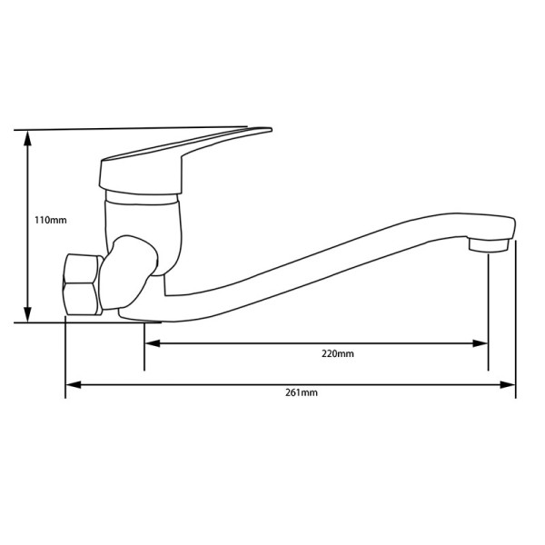 Смеситель для кухни Ex-promt Ring хром (Ex133.3-05)