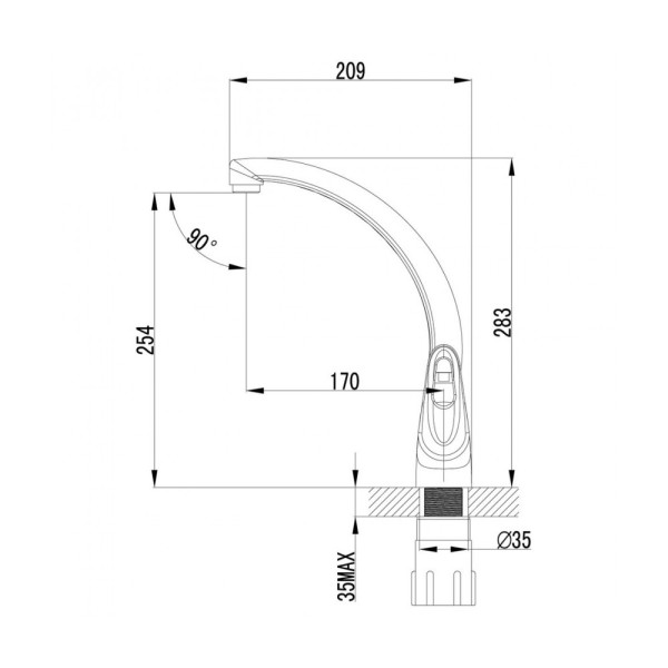 Смеситель для кухни Lemark Luna (LM4155C)