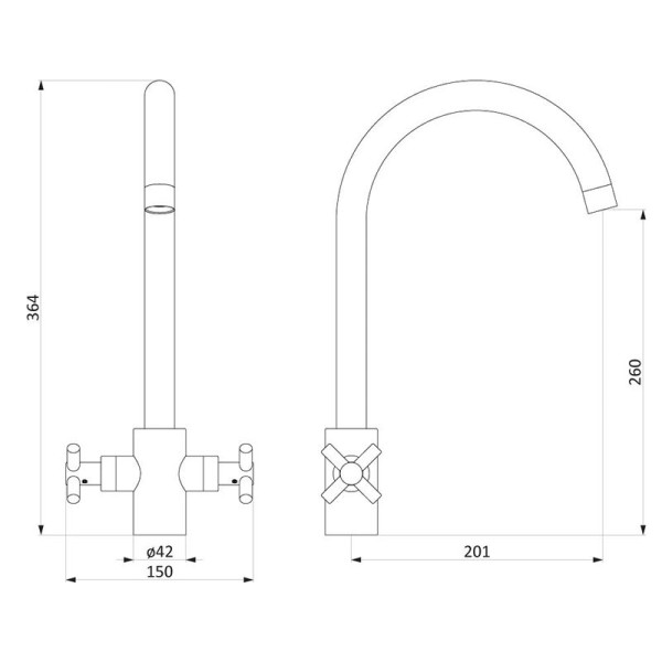 Смеситель для кухни Damixa RedBlu Neo Classic (270000000) Смеситель для кухни Damixa RedBlu Neo Classic (270000000)
