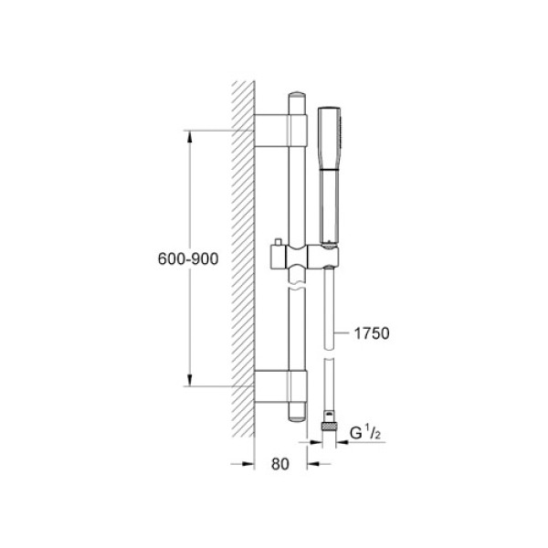 Гарнитур душевой Grohe Rainshower Grandera (26038000)