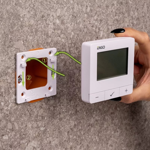 Терморегулятор Engo Умный ZigBee/868 МГц 230В (белый) (E25-230W) Терморегулятор Engo Умный ZigBee/868 МГц 230В (белый) (E25-230W)