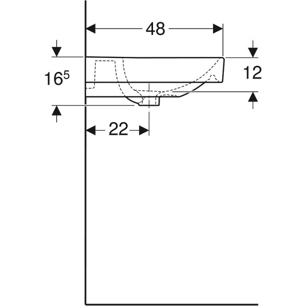 Раковина Geberit Smyle Square 90x48 (500.251.01.1)