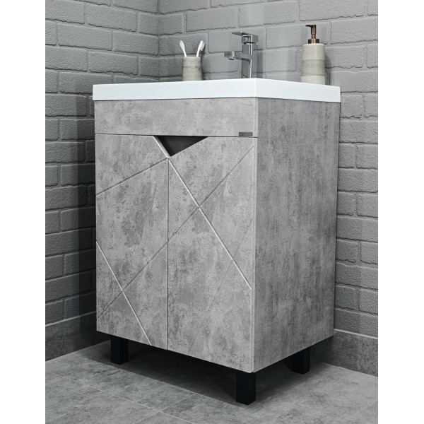 Тумба напольная Classica 60 Vector светлый бетон без ящика Домино (DV6612T) Тумба напольная Classica 60 Vector светлый бетон без ящика Домино (DV6612T)