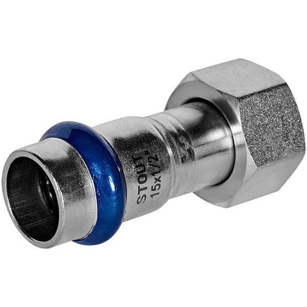 Переход 15х1/2"B с накидной гайкой Stout SSS-2026 ВПр-ВР (нерж.ст., пресс) SSS-2026-001512 Переход 15х1/2"B с накидной гайкой Stout SSS-2026 ВПр-ВР (нерж.ст., пресс) SSS-2026-001512