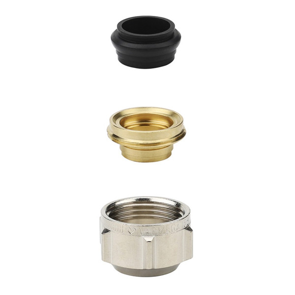 Соединение прямое 15х1/2"Н Varmega (обжим, никель) (VM09301)