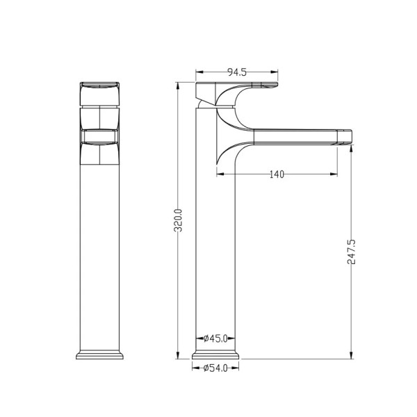 Смеситель для раковины Boheme Spectre золотой (452-MG)