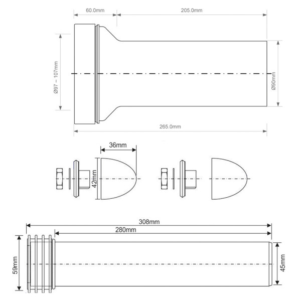 Комплект подключения унитаза к инсталляции McAlpine (FP45R-KIT2) Комплект подключения унитаза к инсталляции McAlpine (FP45R-KIT2)