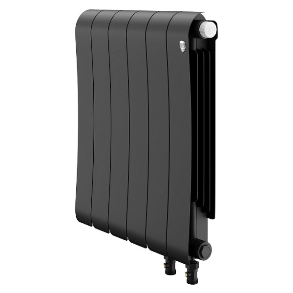 Радиатор биметаллический Royal Thermo Infinity 500 Noir Sable VR80 (6 секций) Чёрный (RTINNSVR805006)