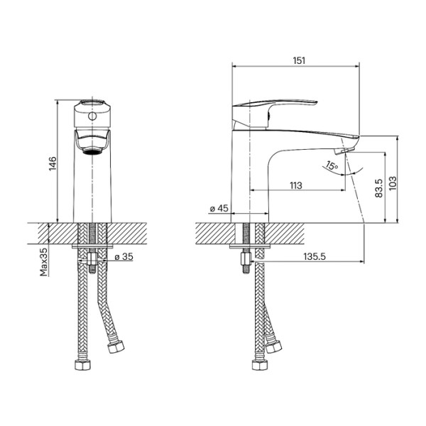 Смеситель для раковины Iddis Ray (RAYWT00i01) Смеситель для раковины Iddis Ray (RAYWT00i01)