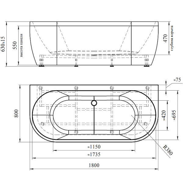 Экран фронтальный Радомир Вальс Макси 180 (1-21-0-0-0-188) Экран фронтальный Радомир Вальс Макси 180 (1-21-0-0-0-188)