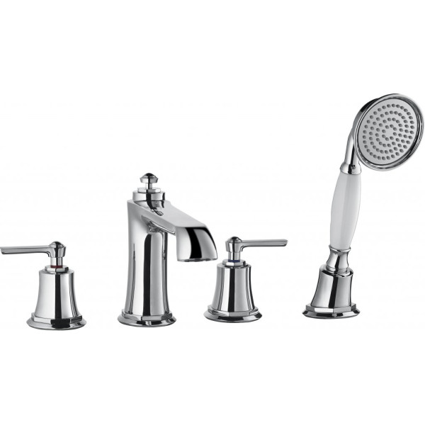 Смеситель для ванны и душа Cezares Liberty с душевым комплектом, хром (LIBERTY-F-BVD4-01)