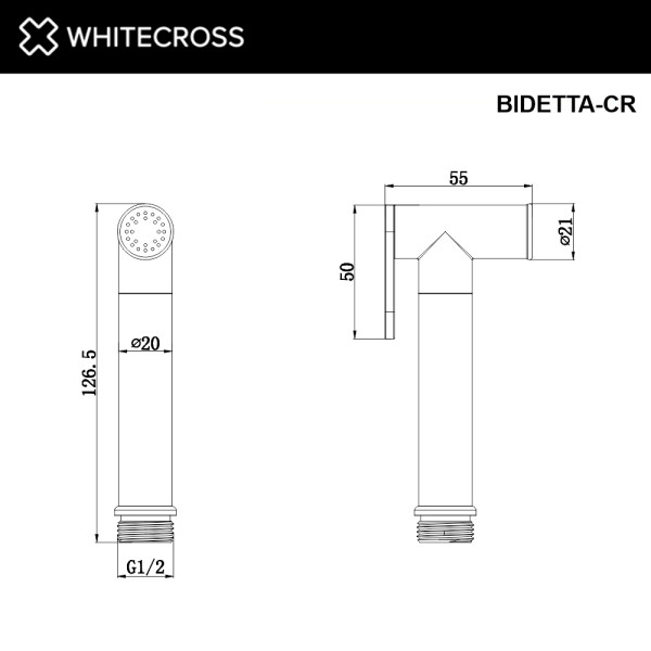 Лейка для биде Whitecross BIDETTA-CR хром (BIDETTA-CR) Лейка для биде Whitecross BIDETTA-CR хром (BIDETTA-CR)