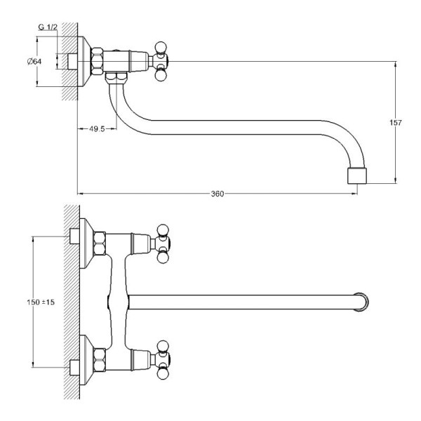 Смеситель для кухни G.lauf хром (JMX12-A605) Смеситель для кухни G.lauf хром (JMX12-A605)