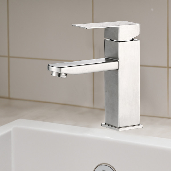 Смеситель для раковины Wesnaart Kubus сатин (KUB13-210)