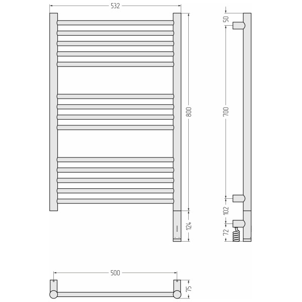 Полотенцесушитель электрический Сунержа Богема 3.1 прямая 800x500 провод справа матовый чёрный (31-6005-8050) Полотенцесушитель электрический Сунержа Богема 3.1 прямая 800x500 провод справа матовый чёрный (31-6005-8050)