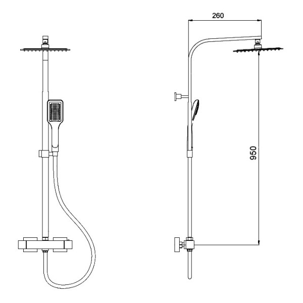 Душевая система RGW Shower Panels хром (21140122-01)