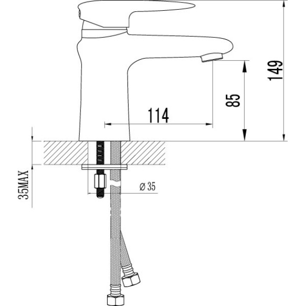 Смеситель для раковины Lemark Status (LM4406C)