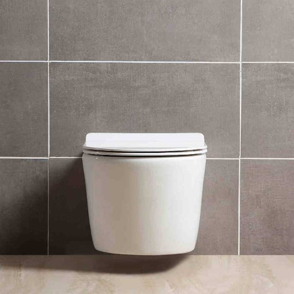 Унитаз подвесной Aquatek Оберон безободковый, тонкое сиденье Termodur с Soft Close (AQ1363W-00)