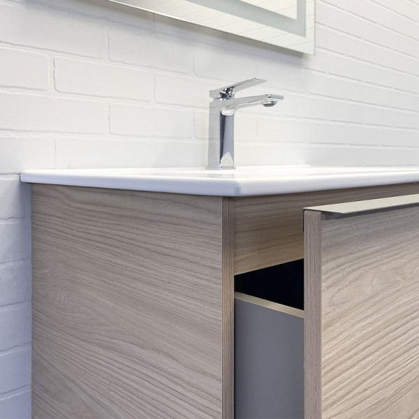 Тумба подвесная с раковиной Comforty Тургояк 750x465x560 дуб светлый (00-00020597) Тумба подвесная с раковиной Comforty Тургояк 750x465x560 дуб светлый (00-00020597)