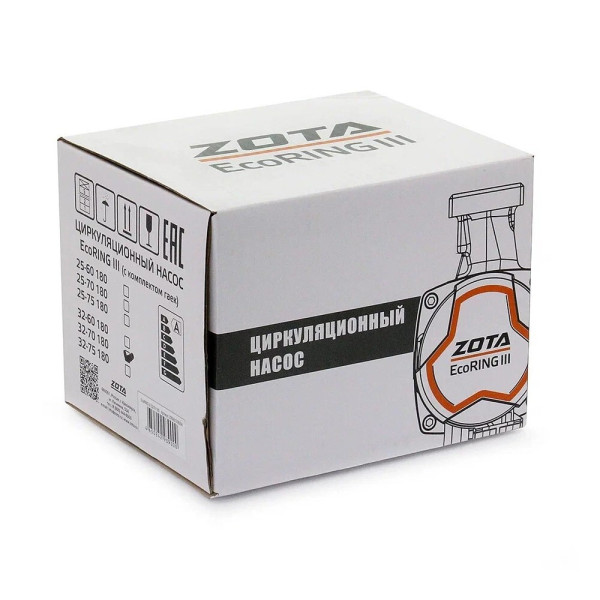 Насос циркуляционный ZOTA EcoRing III 32/70 180 (с гайками) (ZR3631036204) Насос циркуляционный ZOTA EcoRing III 32/70 180 (с гайками) (ZR3631036204)