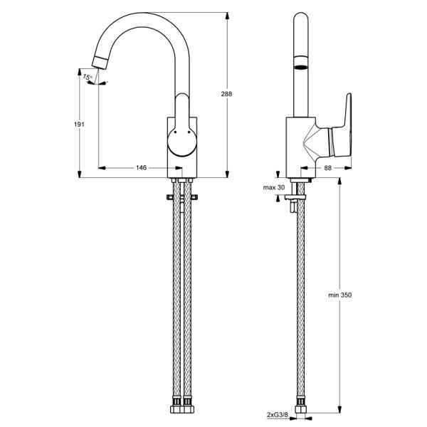 Смеситель для раковины Ideal Standard Connect new (B9933AA)