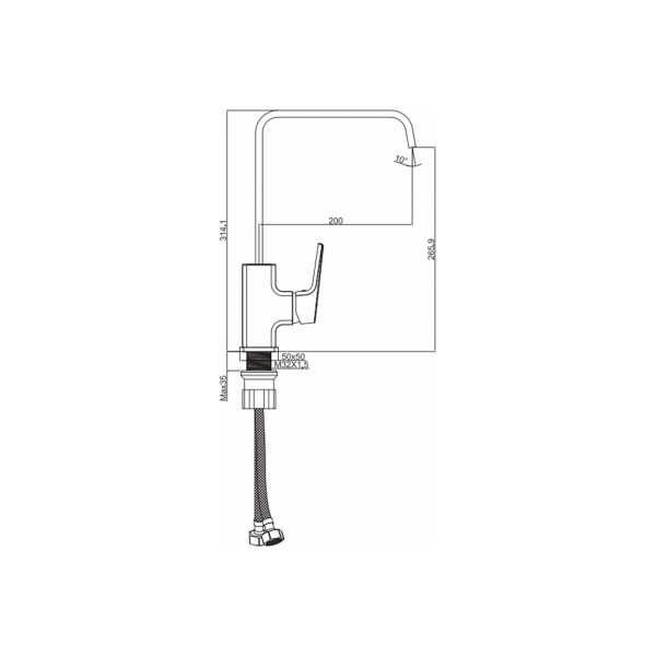 Смеситель для кухни Maxonor (MN4072)