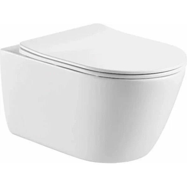 Инсталляция с унитазом Aquatek Оберон рама Standard INS-0000012(без клавиши и крепежа)+унитаз Оберон AQ1363W-00 с тонким сиденьем soft-close