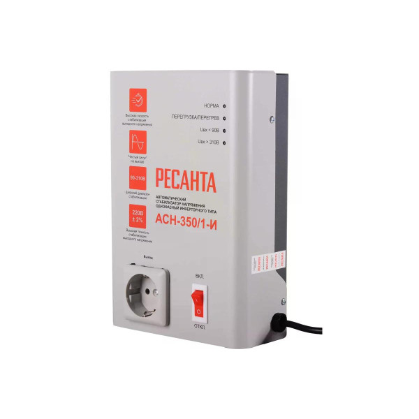 Стабилизатор напряжения Ресанта АСН-350/1-И (63/6/74)