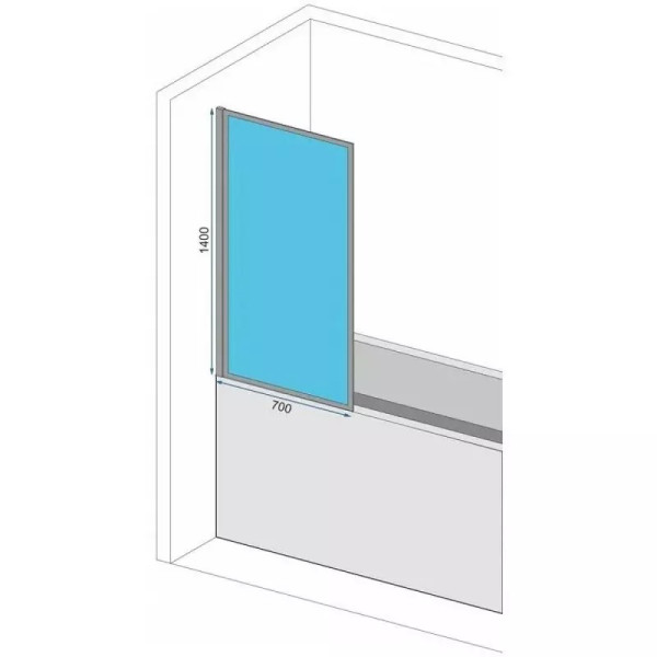 Душевая шторка для ванн Rea Elegant 70x140 стекло прозрачное, профиль хром (REA-W6600) Душевая шторка для ванн Rea Elegant 70x140 стекло прозрачное, профиль хром (REA-W6600)