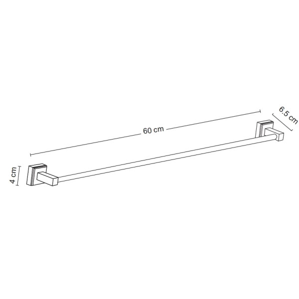 Держатель для полотенец Osgard Mosaic 600 мм хром (84006) Держатель для полотенец Osgard Mosaic 600 мм хром (84006)