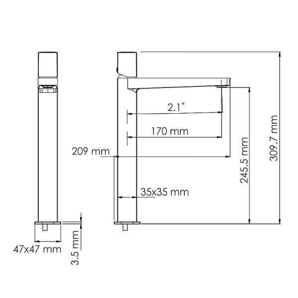 Смеситель для раковины WasserKRAFT Saale белый (9503H)