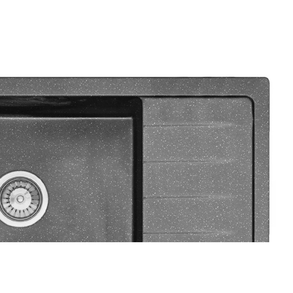 Мойка для кухни Rea sten black Nakrapiany гранит 79,5x48x20 черная с вкраплением (ZLE-00107)