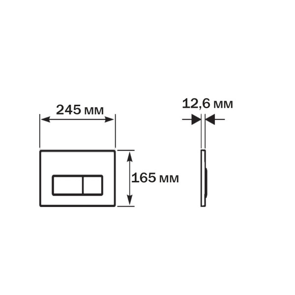 Клавиша смывная Aquatek белый (PNS-0000006)