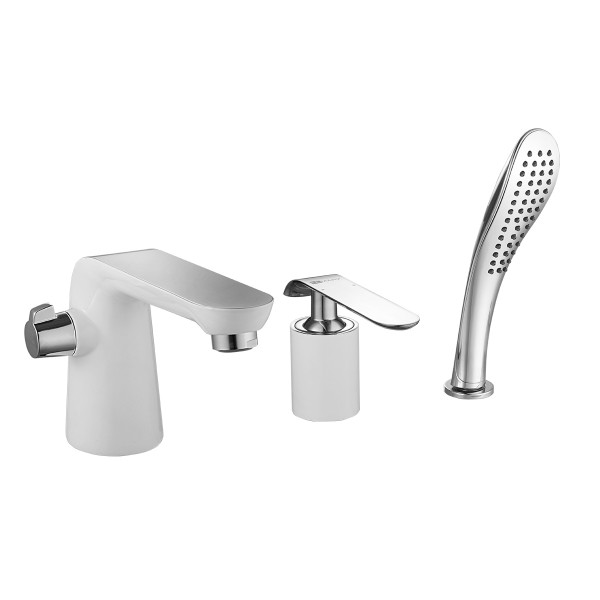 Смеситель для ванны и душа lemark Melange хром/белый (LM4947CW) Смеситель для ванны и душа lemark Melange хром/белый (LM4947CW)