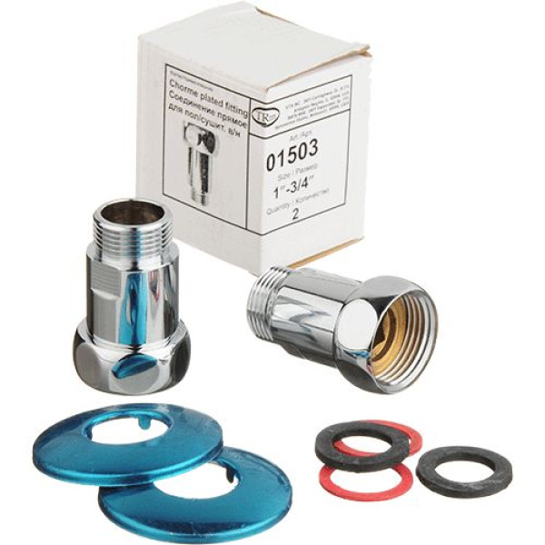 Соединение прямое для полотенцесушителя Terminus 1"*3/4" в/н (пара) (01503) Соединение прямое для полотенцесушителя Terminus 1"*3/4" в/н (пара) (01503)