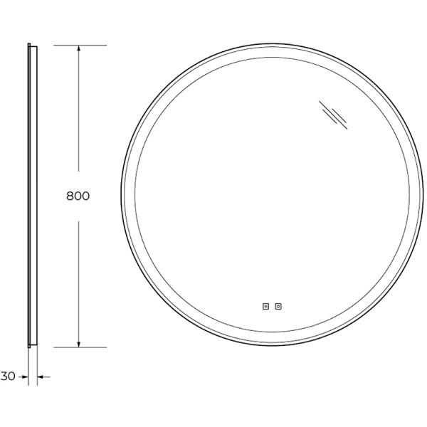 Зеркало с подсветкой BelBagno 80x80 голос.управл., подогрев (SPC-RNG-80-LED-TCH-SND)