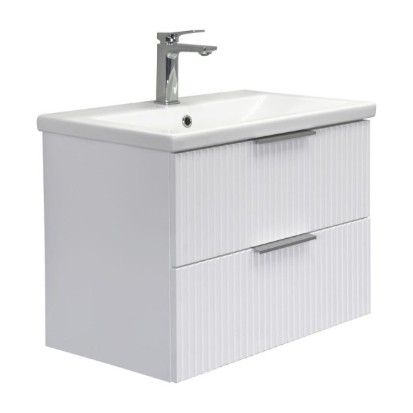 Тумба подвесная Comforty Лима 700x560x450 антрацит матовый с раковиной (00-00019188)