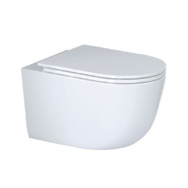 Унитаз подвесной Cezares Relax безободковый с системой смыва "Торнадо", с сиденьем soft close, 53 см (CZR-3806-53-TH-TOR/SC) Унитаз подвесной Cezares Relax безободковый с системой смыва "Торнадо", с сиденьем soft close, 53 см (CZR-3806-53-TH-TOR/SC)