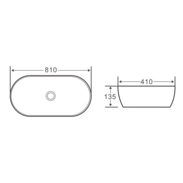 Раковина накладная Iddis 81x41 белая (BB1349)