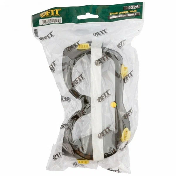 Очки защитные FIT с непрямой вентиляцией черный корпус (12225)
