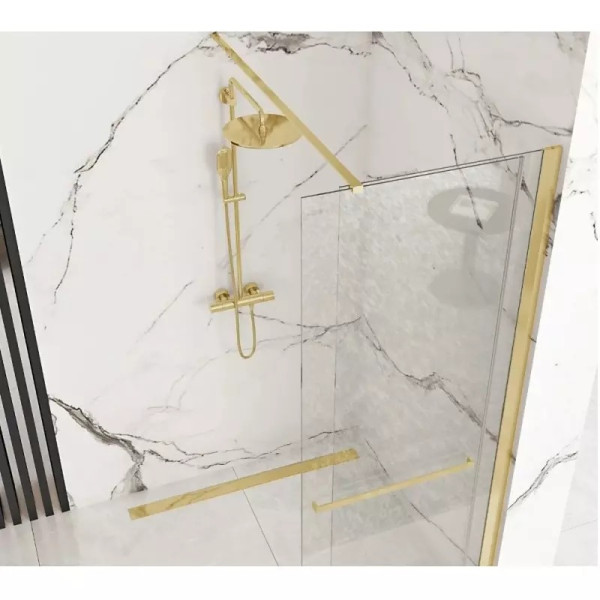 Душевое ограждение Rea Cortis 120x199,5 стекло прозрачное, профиль золото (REA-K8485) Душевое ограждение Rea Cortis 120x199,5 стекло прозрачное, профиль золото (REA-K8485)