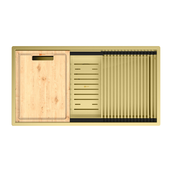 Мойка для кухни врезная Lemark Tabaga 820 820x440 светлое золото (9938134)