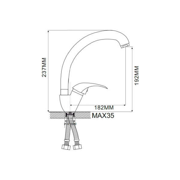 Смеситель для кухни Maxonor (MN4115)